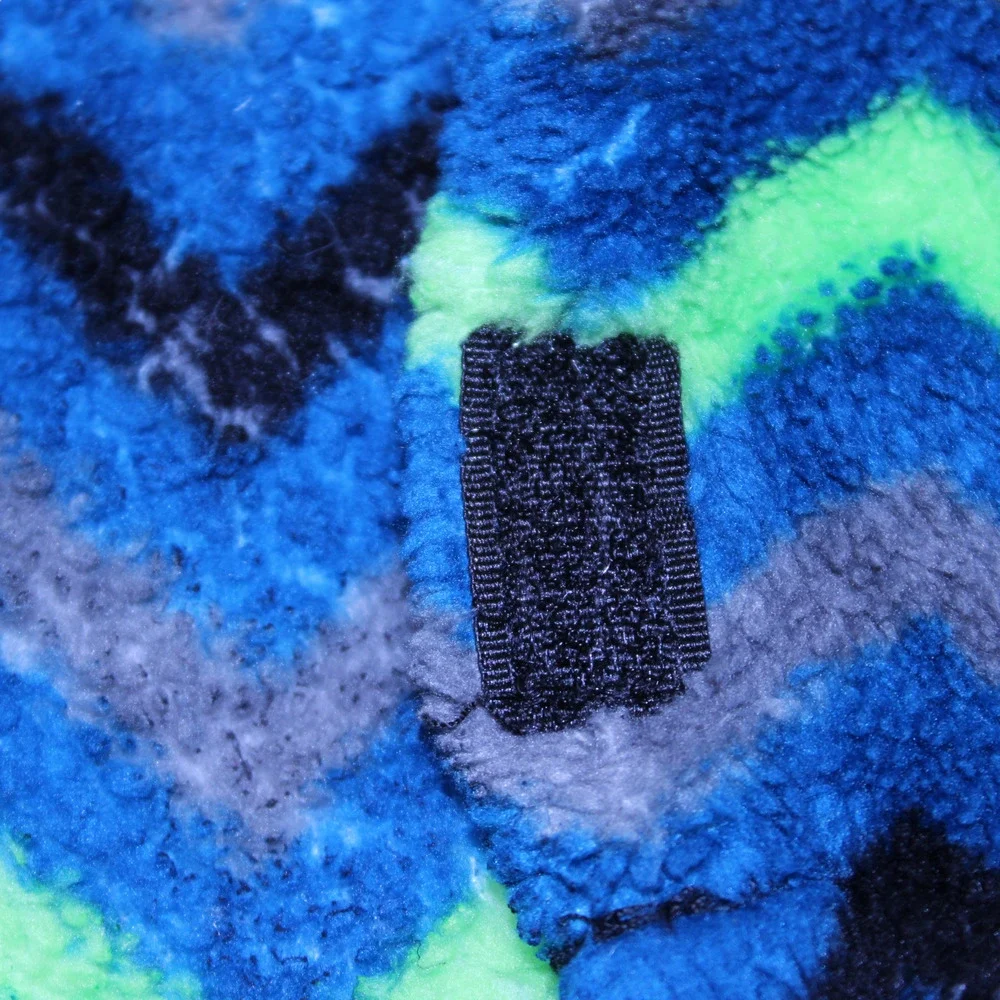 Chevron Striped Zig Zag Pattern Fleece Green Blue Grey Small Dog Sweater Vest